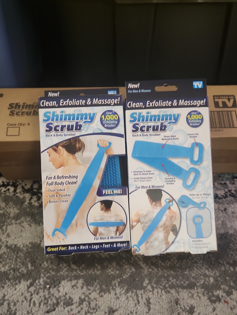 Shimmy Scrub Back & Body Scrubber Clean, Exfoliate & Massage